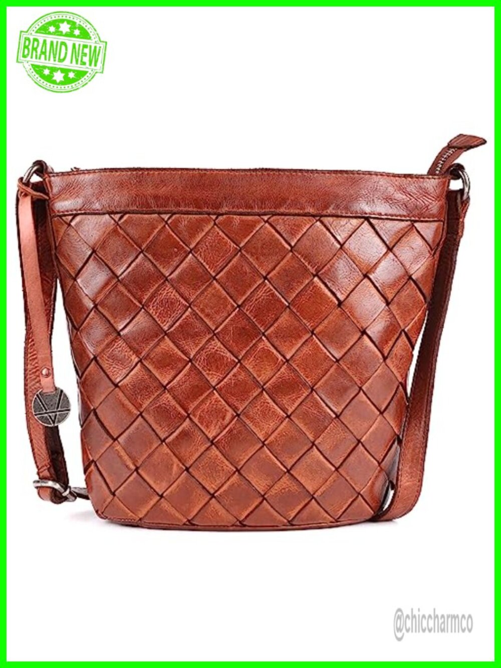Genuine Leather Crossbody Sling Bag for Women Trendy Adjustable Strap